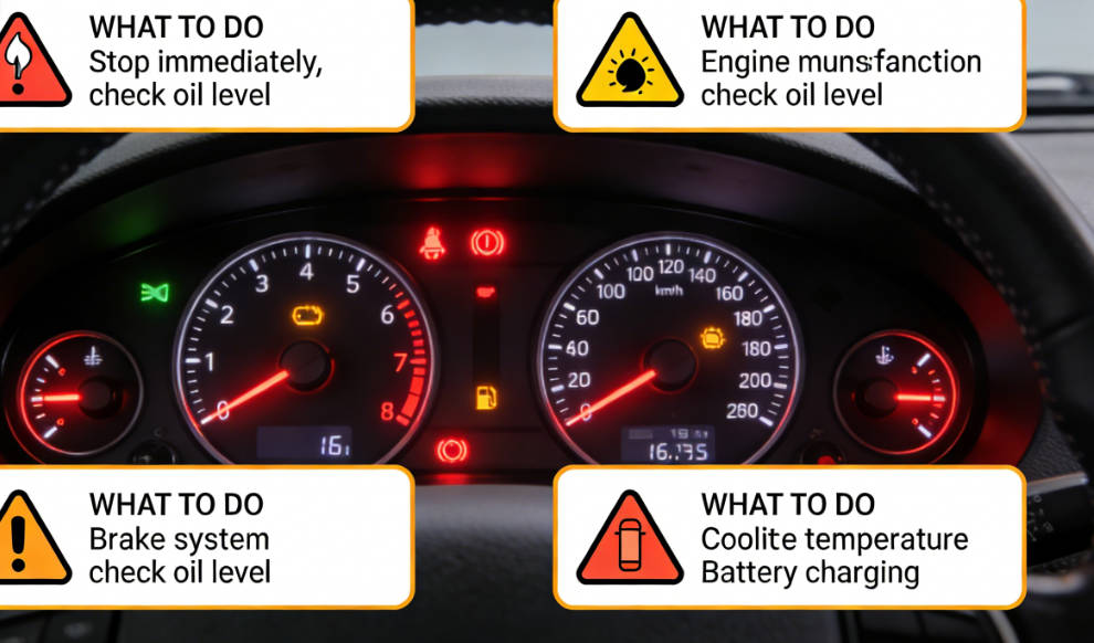 What to Do When Dashboard Lights Come On? Common Warning Light Guide