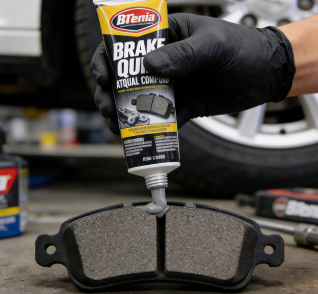 Cleaning brake pad backing